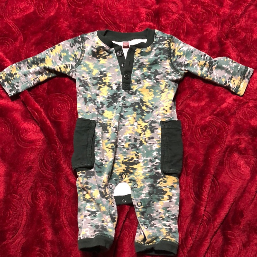 Camo watercolor onesie by tea 0-3 months